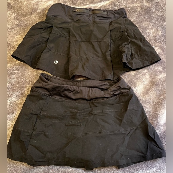 lululemon size 0 black skirt